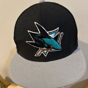 New Era NHL San Jose Sharks Black and Gray Snapback Cap
